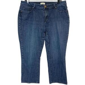 Coldwater Creek Jeans Capri Cropped Blue Denim Women's Sz‎ 14 Classic Casual